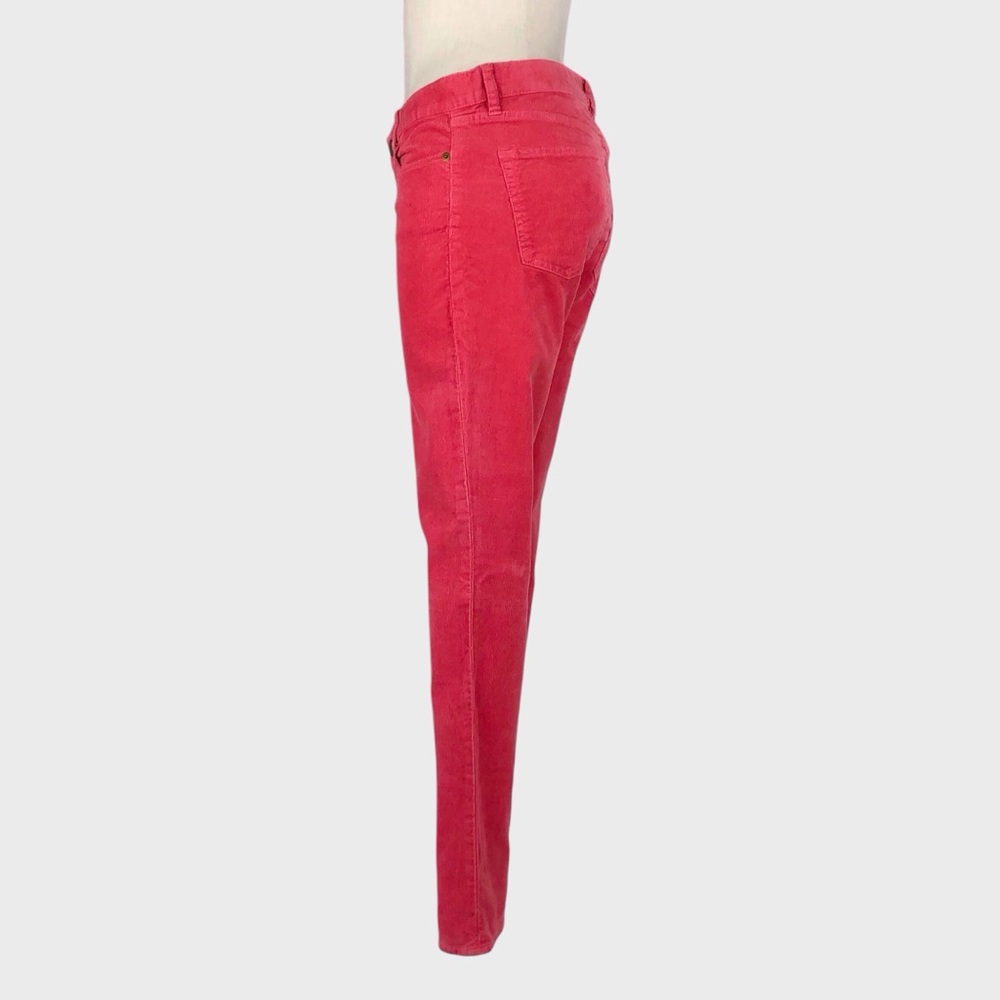 NWT J Crew Petites City Fit Corduroy Straight Leg Pants in Coral - Picture 4 of 5